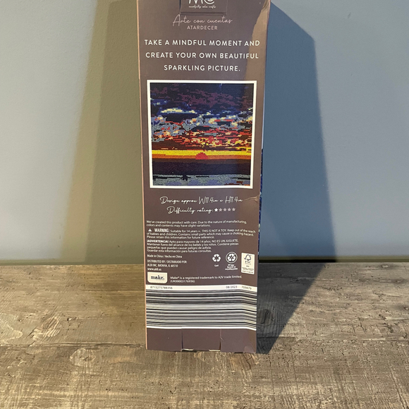 Mindful Gemstone Art Kit Sunset Stress Relieving Kids Adults Mess Free - Picture 2 of 8